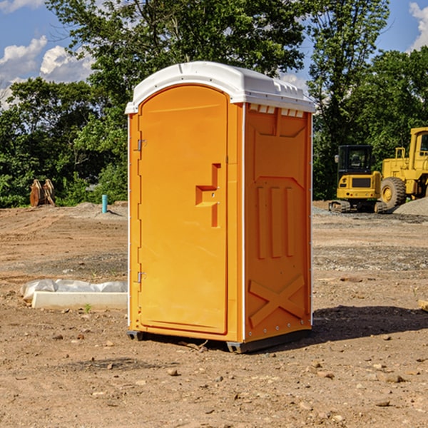 can i customize the exterior of the portable restrooms with my event logo or branding in North Johns Alabama